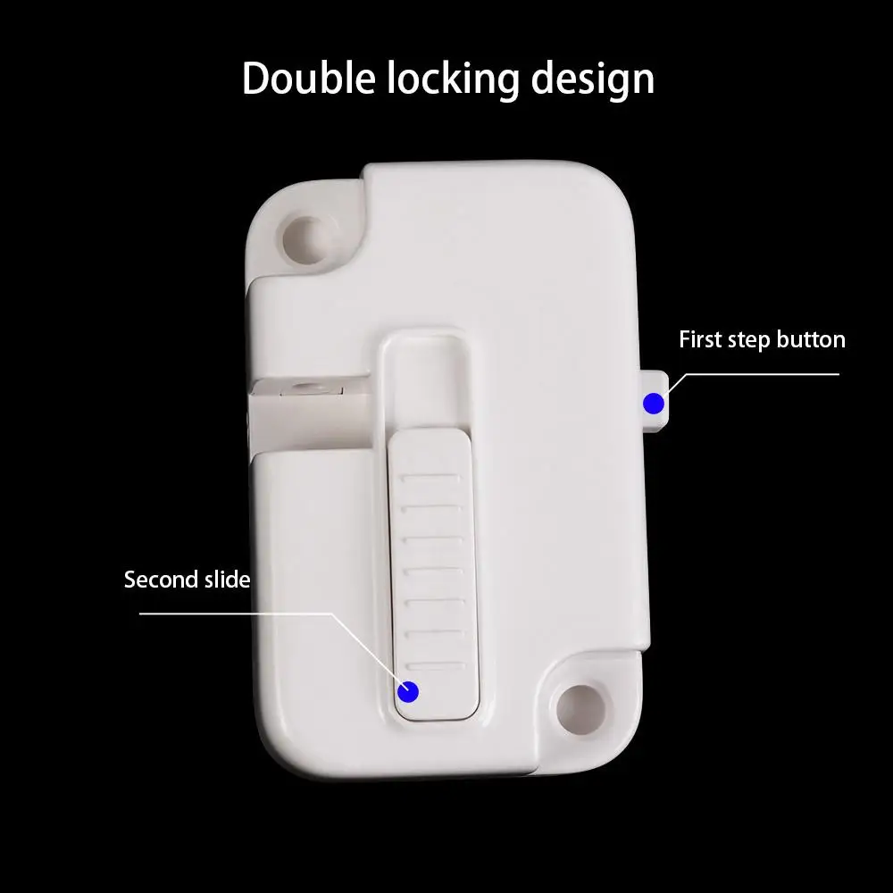 

Cabinet Lock Adjustable Window Security Lock ABS Sturdy Window Frame Chain Lock Self Adhesive No Drilling Window Restrictor Home