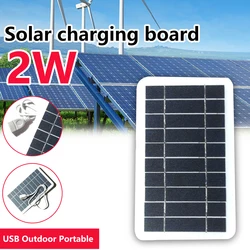 5V 2W Solar Panel Output Usb Outdoor Portable Solar System Mobile Phone Chargers Solar Panel Battery Module Generation Board