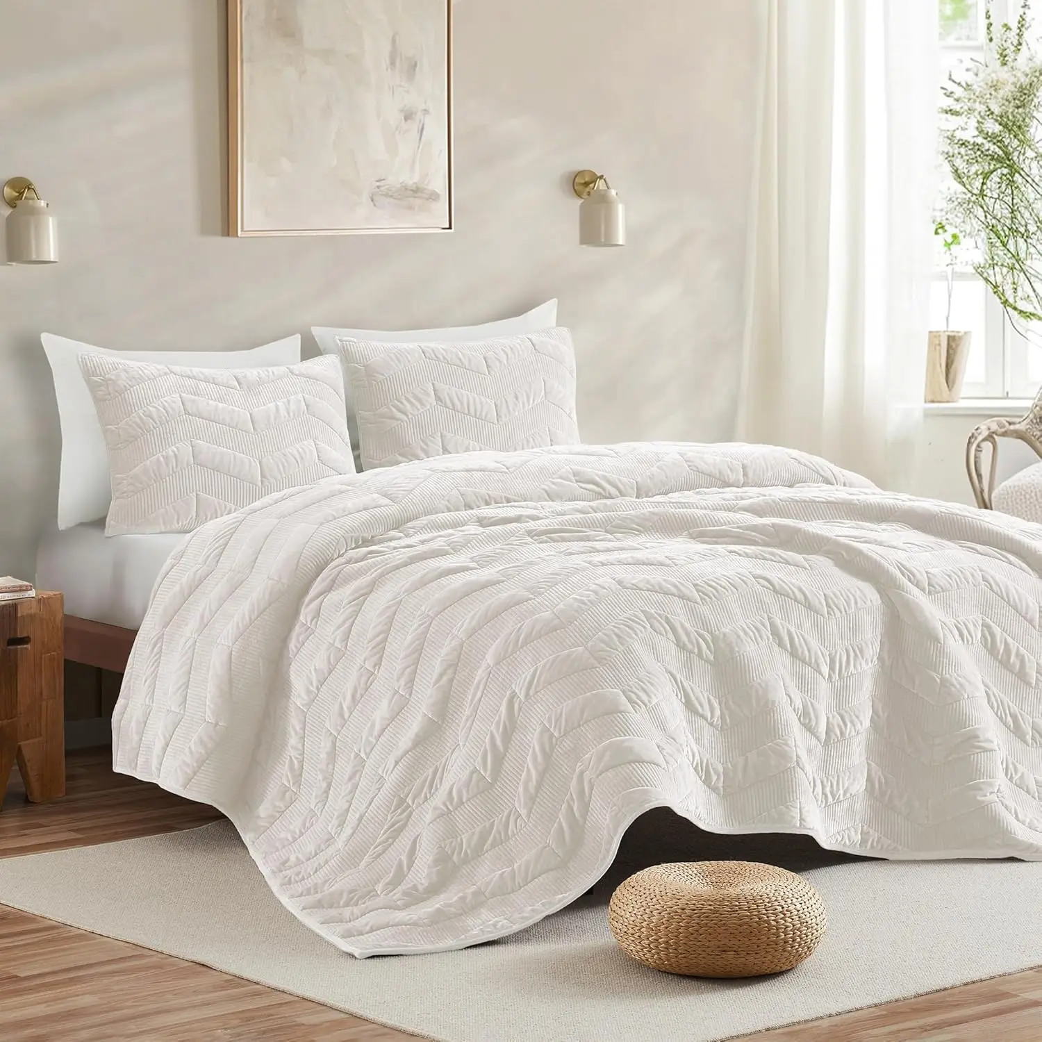 

Комплект постельного белья King Size из бархата, ультрамягкое легкое летнее одеяло с геометрическим узором, всесезонное покрывало цвета слоновой кости