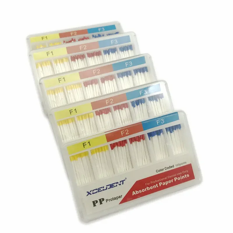 5 cajas de puntos de papel absorbente Dental para limas materiales dentales cancelación de raíz absorción endodoncia