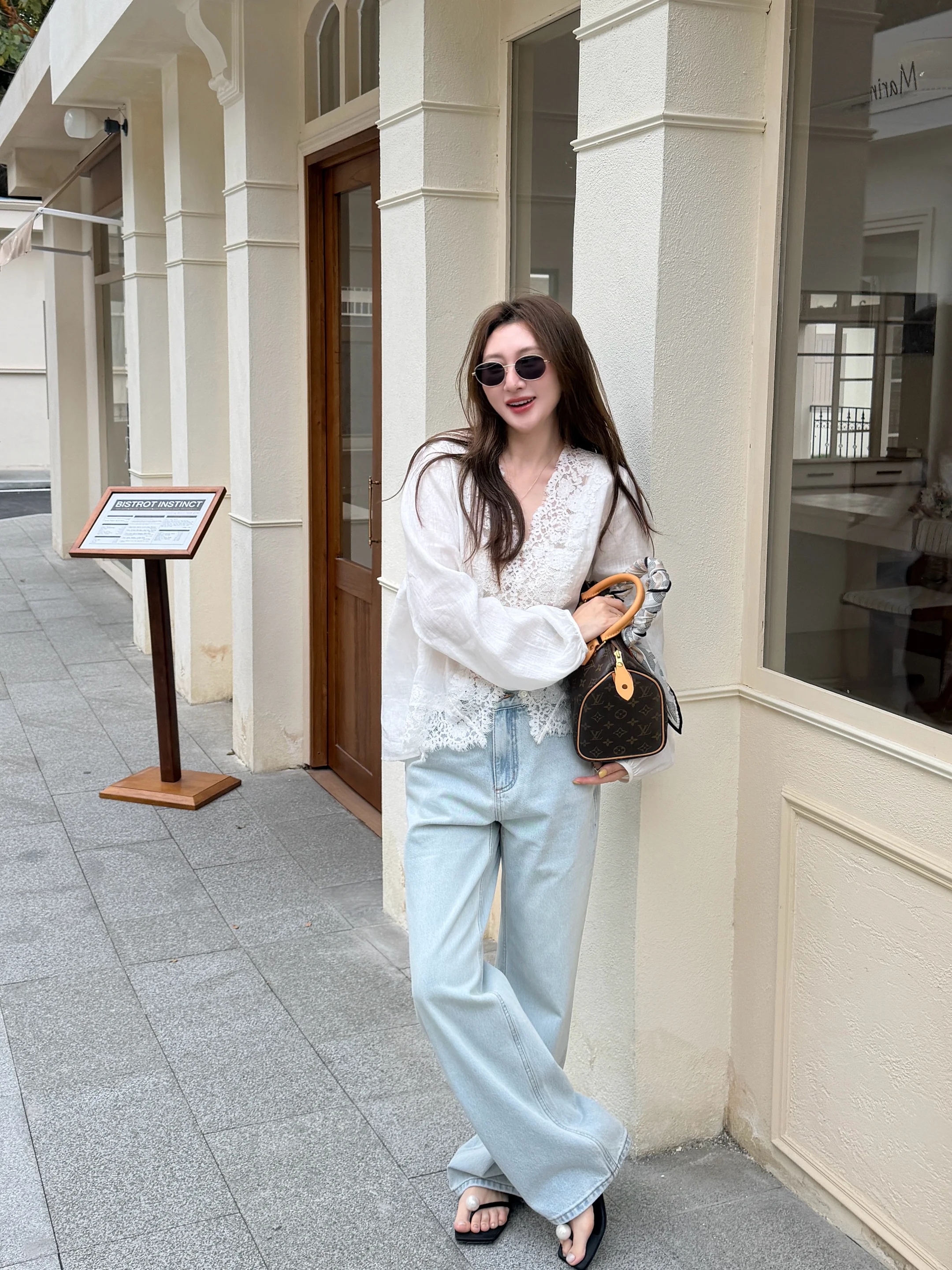 

AIMURSE Gentle Stand Pure Cotton Casual Denim Jeans Simple Design Spring Summer Women's Comfortable Breathable Straight Leg J...