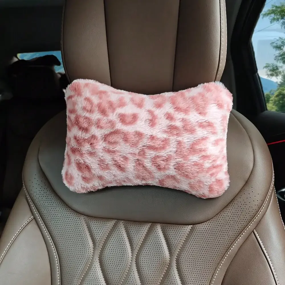 

1pc Leopard Print Neck Pillow Headrest, Women's Car Accessories, Suitable For All Seasons