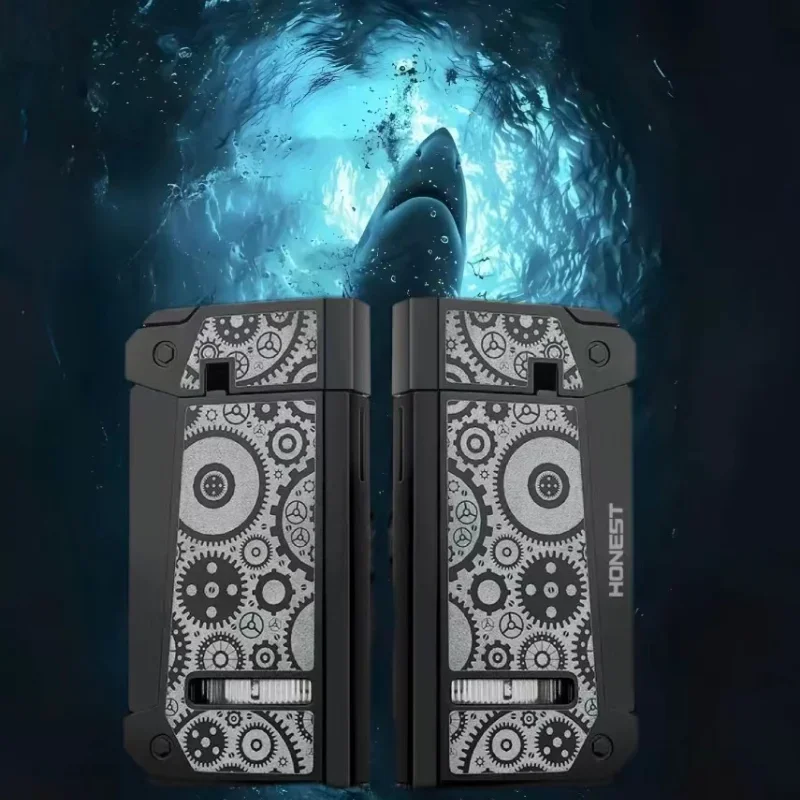 

New Baicheng Windproof Inflatable Lighter Cigar Igniter Metal Igniter Essential Cigarette Lighting Tool Business Gift