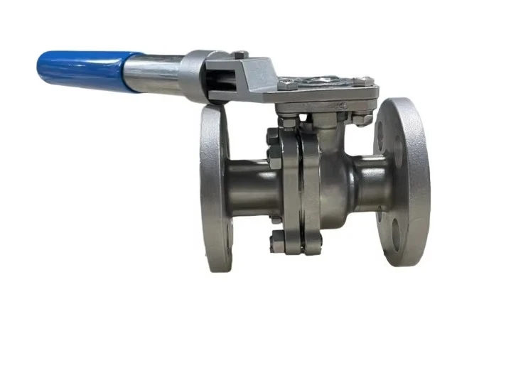 Valvola a sfera con maniglia di ritorno a molla con flangia standard americana in due pezzi di alta qualità JIS10K Classe 150/300 PN16 Alimentazione manuale OEM