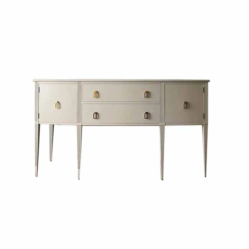 

American solid wood retro chest small apartment French medieval light luxury multi-drawer porch table