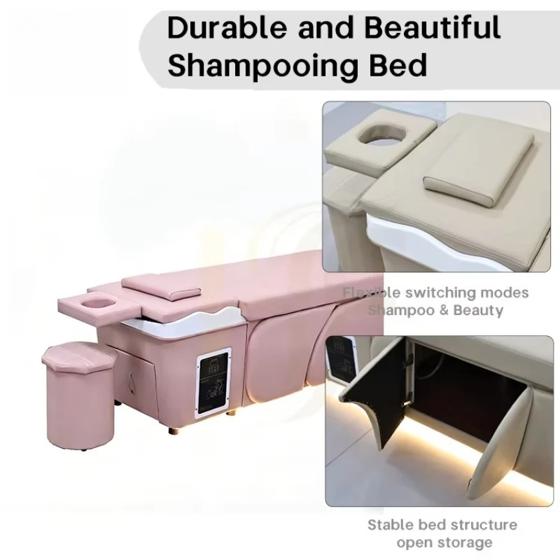High End Multifunctional Beauty Salon Shampoo Bed Custom Salon Head SPA Hair Washing Bed Shampoo Bed