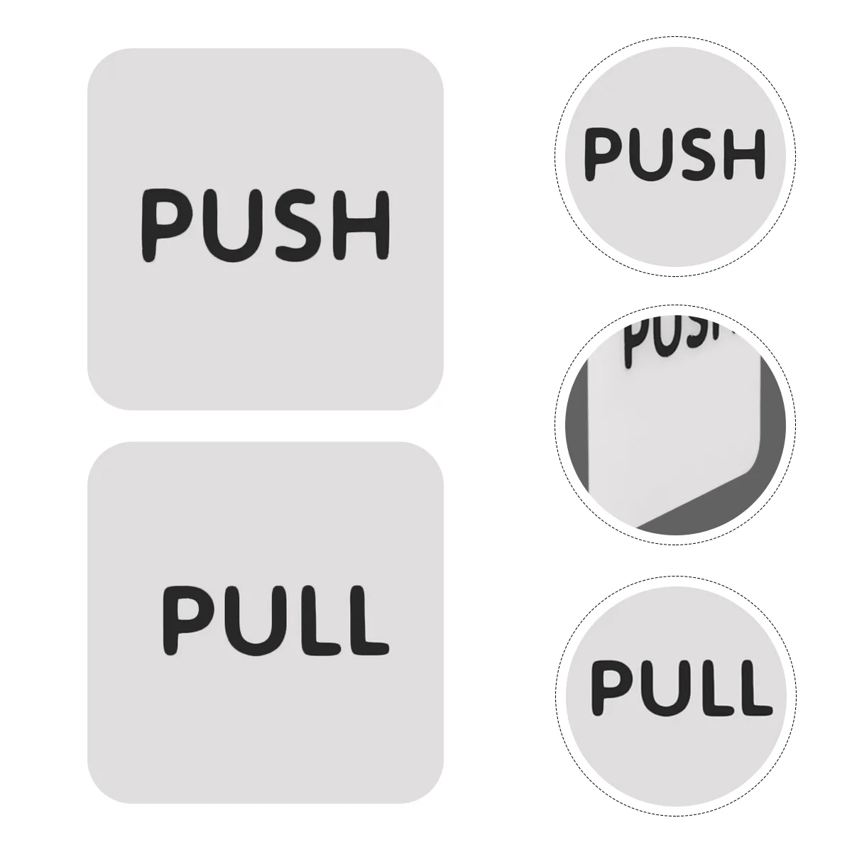 Entrance Exit Door Sticker Office Sign Stickers Emblems Push Pull for Salon Window Signs White