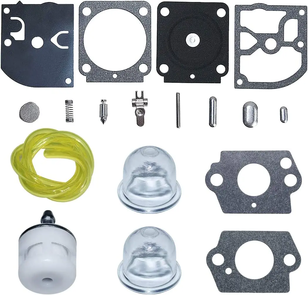 Carburetor Repair Kit For Stihl HS81 HS81R HS81RC HS81T HS86 HS86R HS86T Trimmer w/Fuel Line Filter Gasket