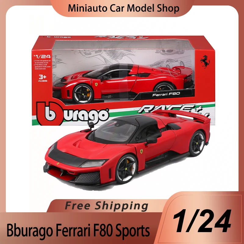 

In Stock Bburago 1:24 Ferrari F80 Signature Version Supercar Alloy Miniature Diecast Model Ferrari Sports Car Model Toy Kid Gift