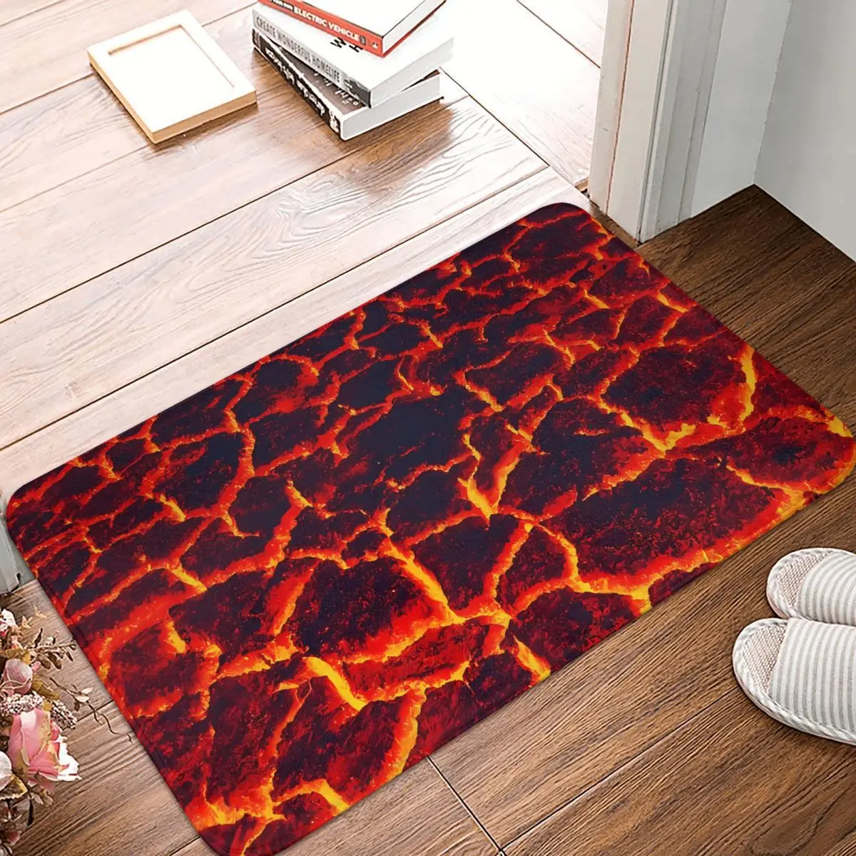 Lava Volcano Magma Bath Non-Slip Carpet Active Bedroom Mat Entrance Door Doormat Home Decoration Rug