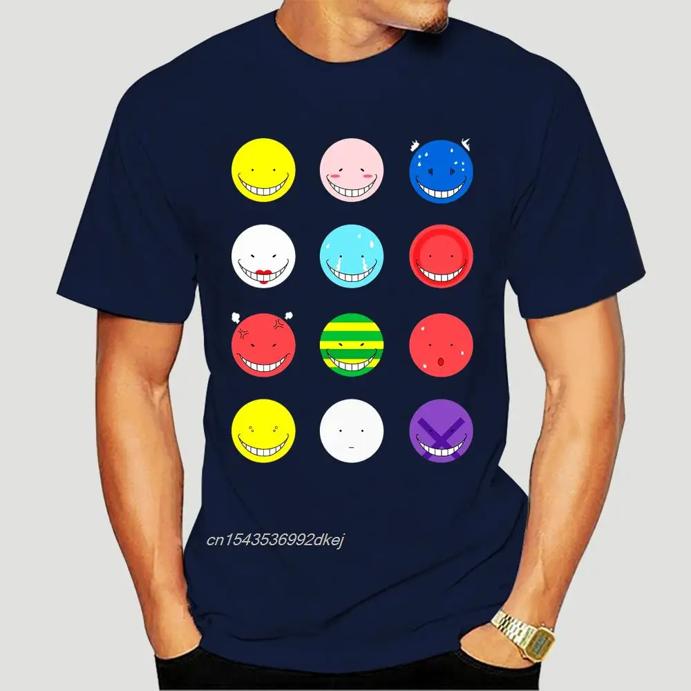 Koro Sensei Emotions Assassination Classroom T-Shirt Men Cotton T Shirt Korosensei Kyoushitsu Shiota Class 3-E Short Tee 5404A