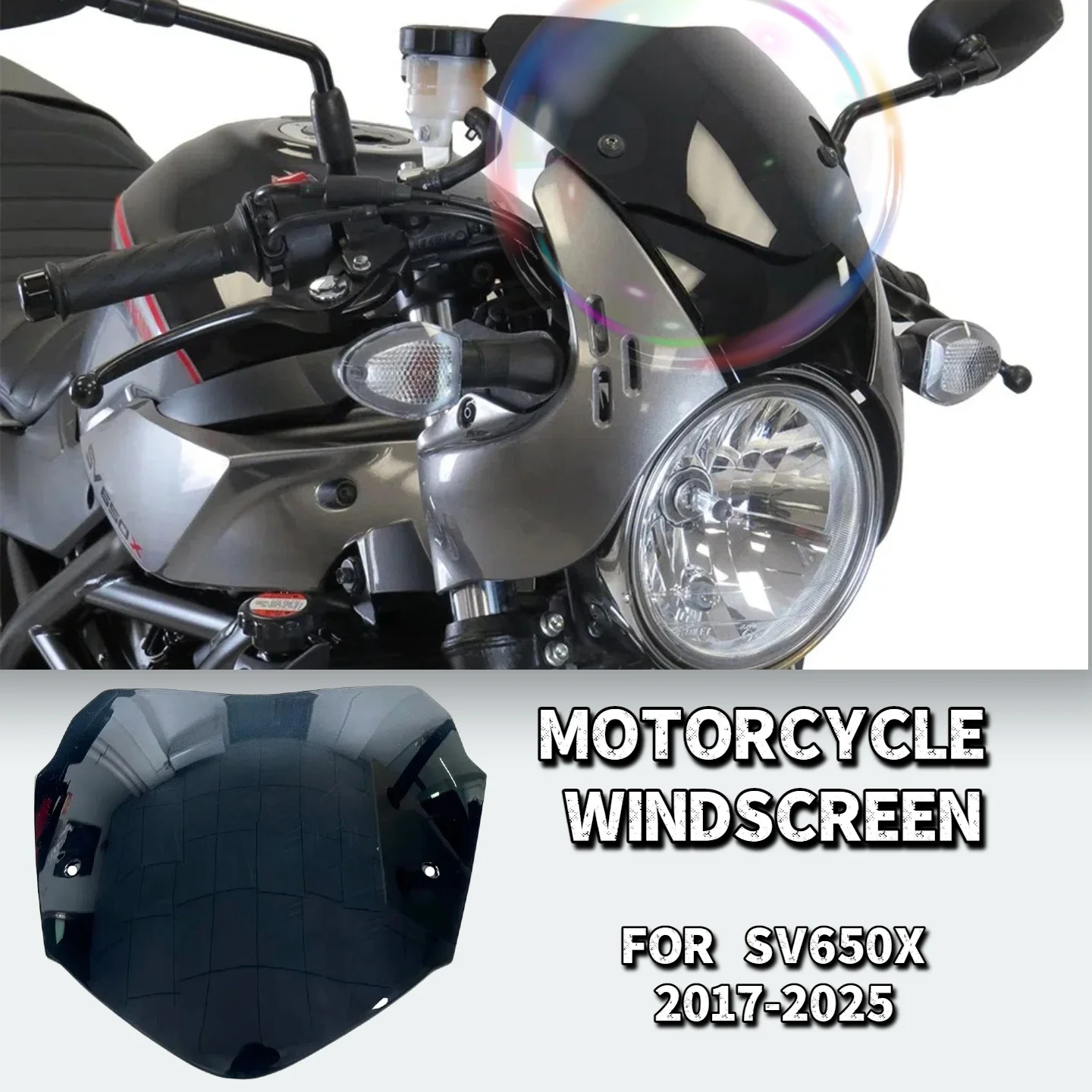 

Motorcycle windscreen Headlight Fairing for Suzuki SV650X SV 650X 2017 - 2025 Windshield for sv650x