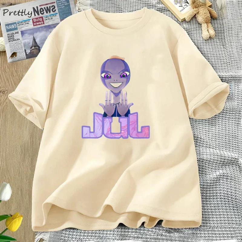 JuL T Shirts Music Rapper Graphic T Shirts Women's Cotton Vintage Short Sleeve T-shirt Male Tops Streetwear Tee Unisex Oversized