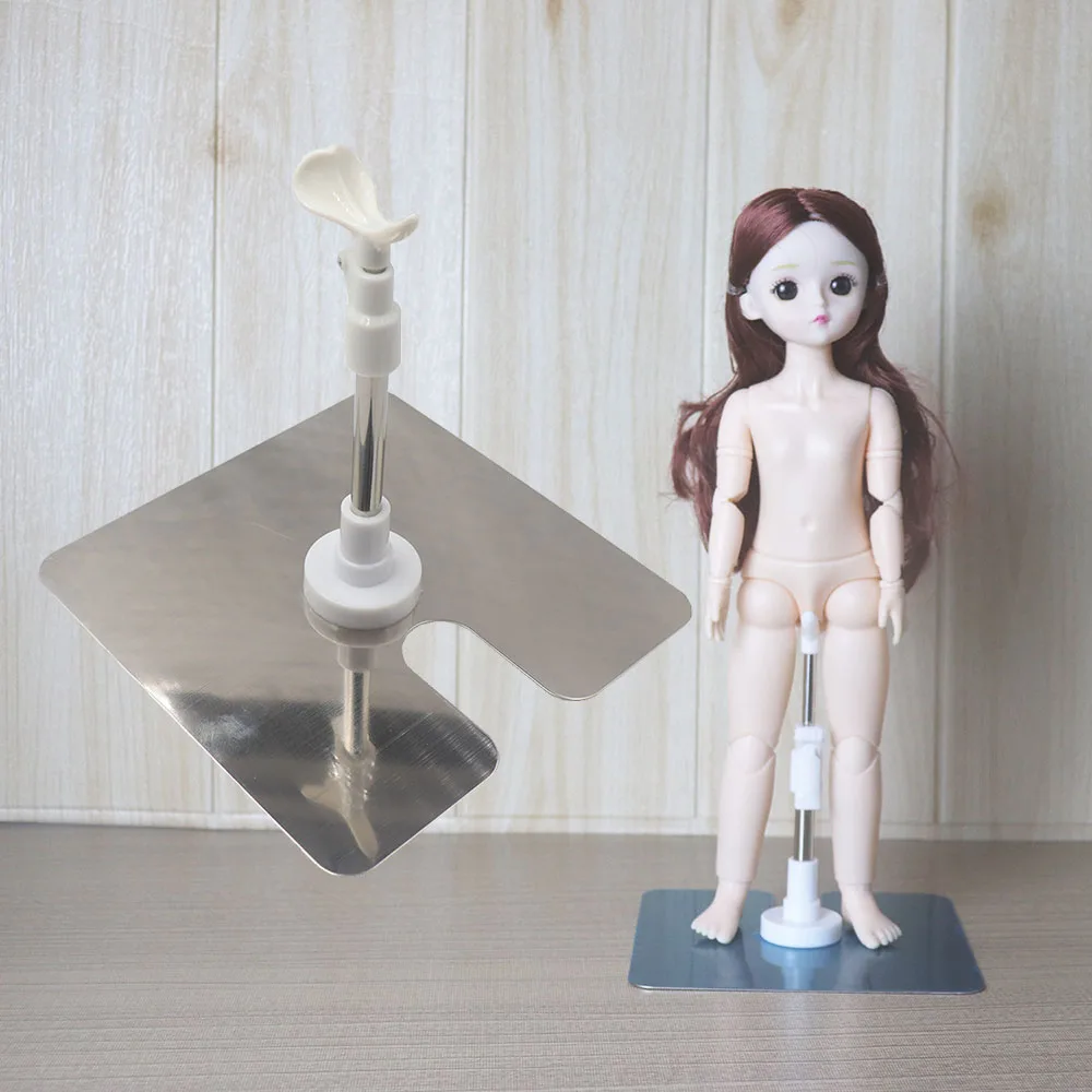 Universal Scalable Doll Stand Stainless Steel Display Adjustable Holder Dolls Accessories for bjd 30 36 42 60 cm 1/3 1/4 1/6