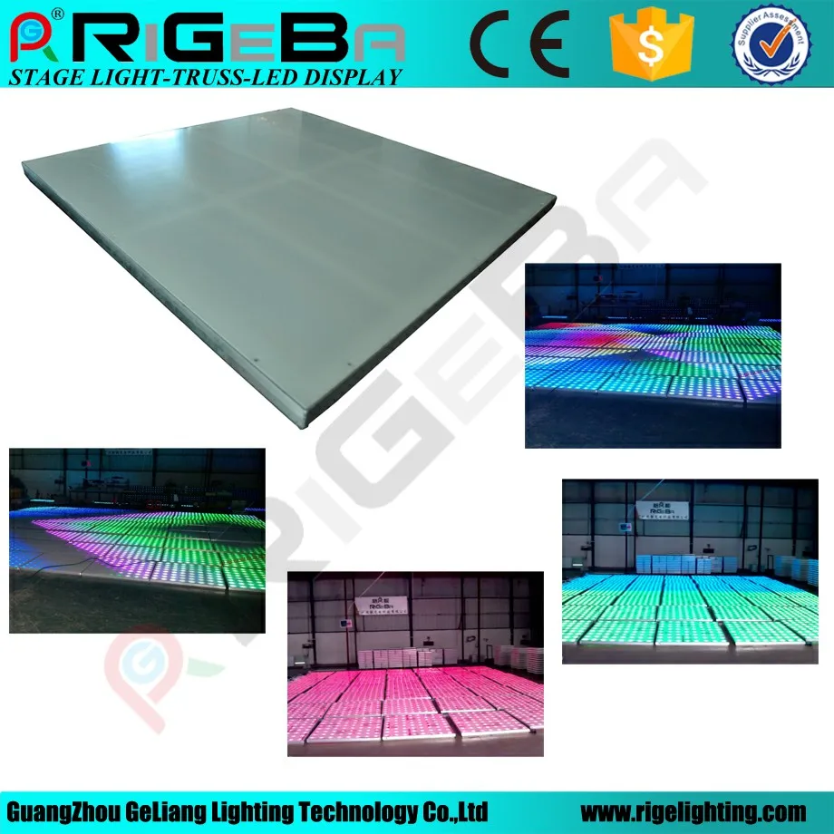 Hot Newset Super Slim 1m*1m Led Digital Dance Floor for Show view 2