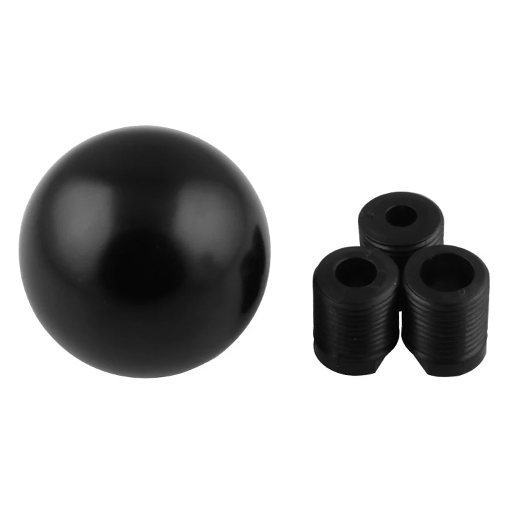 Universal Aluminum Alloy Pure Black Round Ball Nickel Round Shift Knob Lever Heavy Weighted Metal Gear Shifting Knob