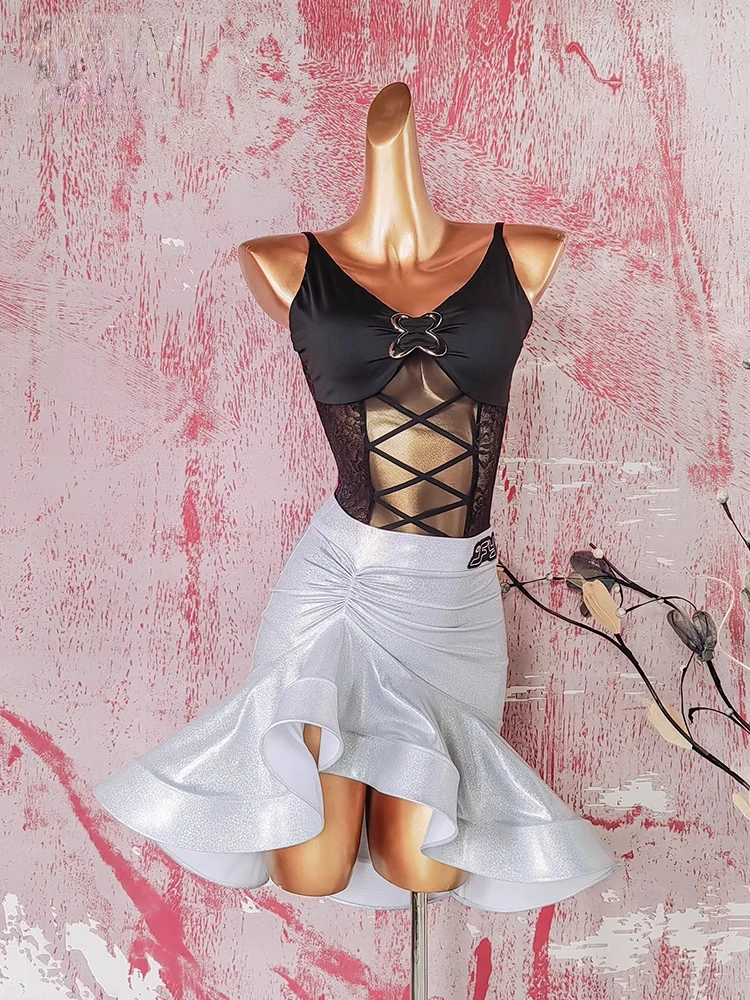 Latin Dance Top Nationale Standaard Dans Visgraat Rok Volwassen Oefenpak 15-7