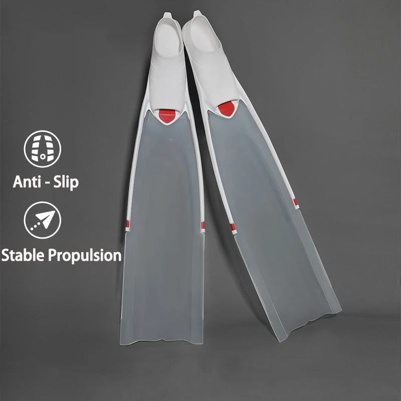 

Professional Freediving Long Fins Flippers - Water Sports | PP+TPR with Anti-Skid & for Spearfishing, Scuba Diving, Snorkeling