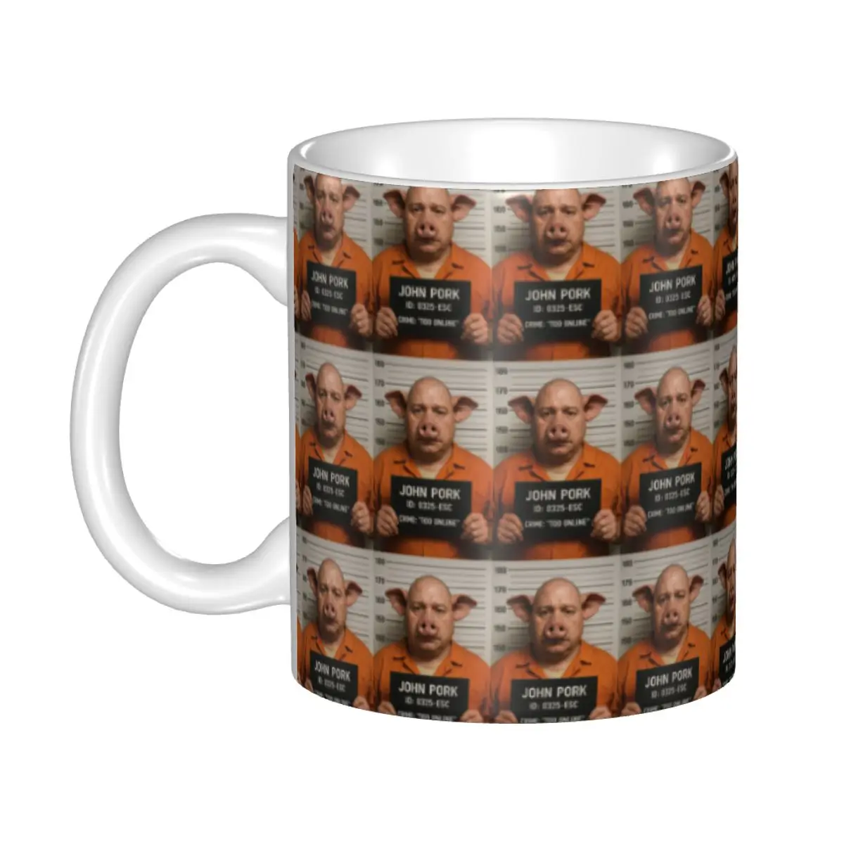 Personalized John Pork Is Calling Funny Meme Coffee Mugs DIY Ceramic Milk Tea Cup