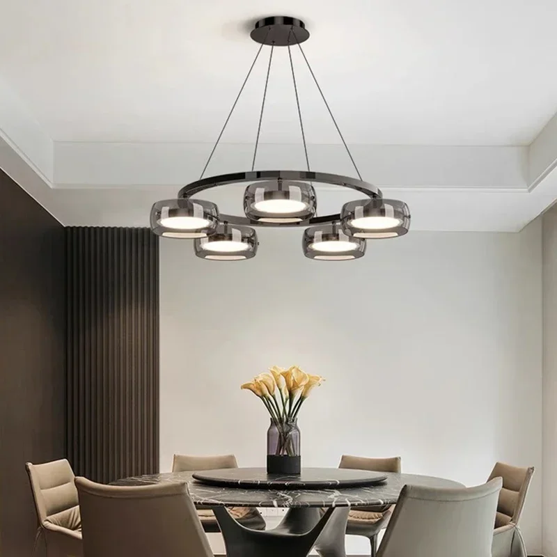 

Modern LED Glass Pendant Lamp for Living Room Bedroom Kitchen Facility Restaurant Chandelier Designer Lighting Suspension Design