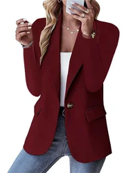 2023 New Women Blazer Fashion Jacket Long Sleeve Casual Business Suit Jackets Coat Elegant Office Lady Blazers Vestes Femme