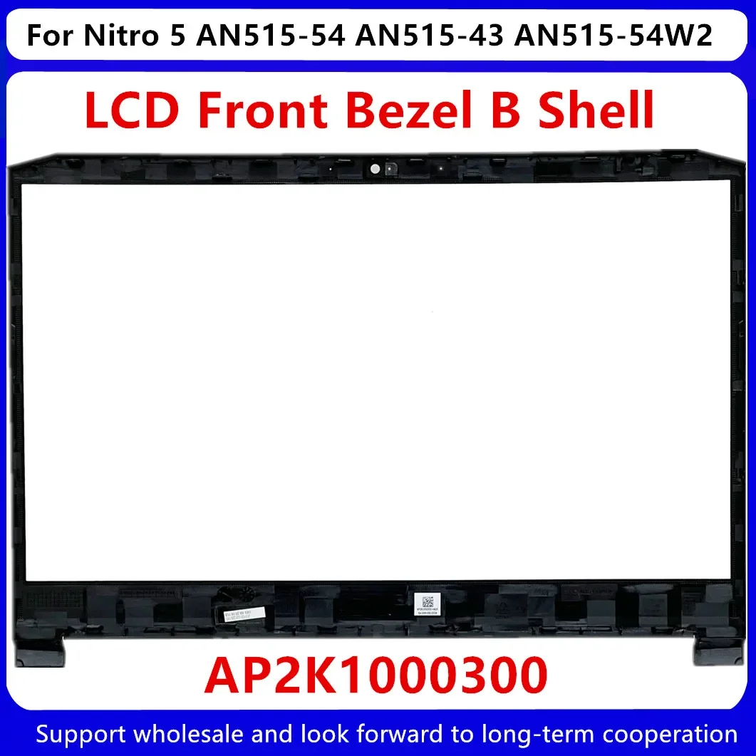 Cubierta trasera LCD para Acer Nitro 5 AN515-54 AN515-43, carcasa AP2K1000101 60.Q5AN2.003/bisel frontal/bisagras, nueva