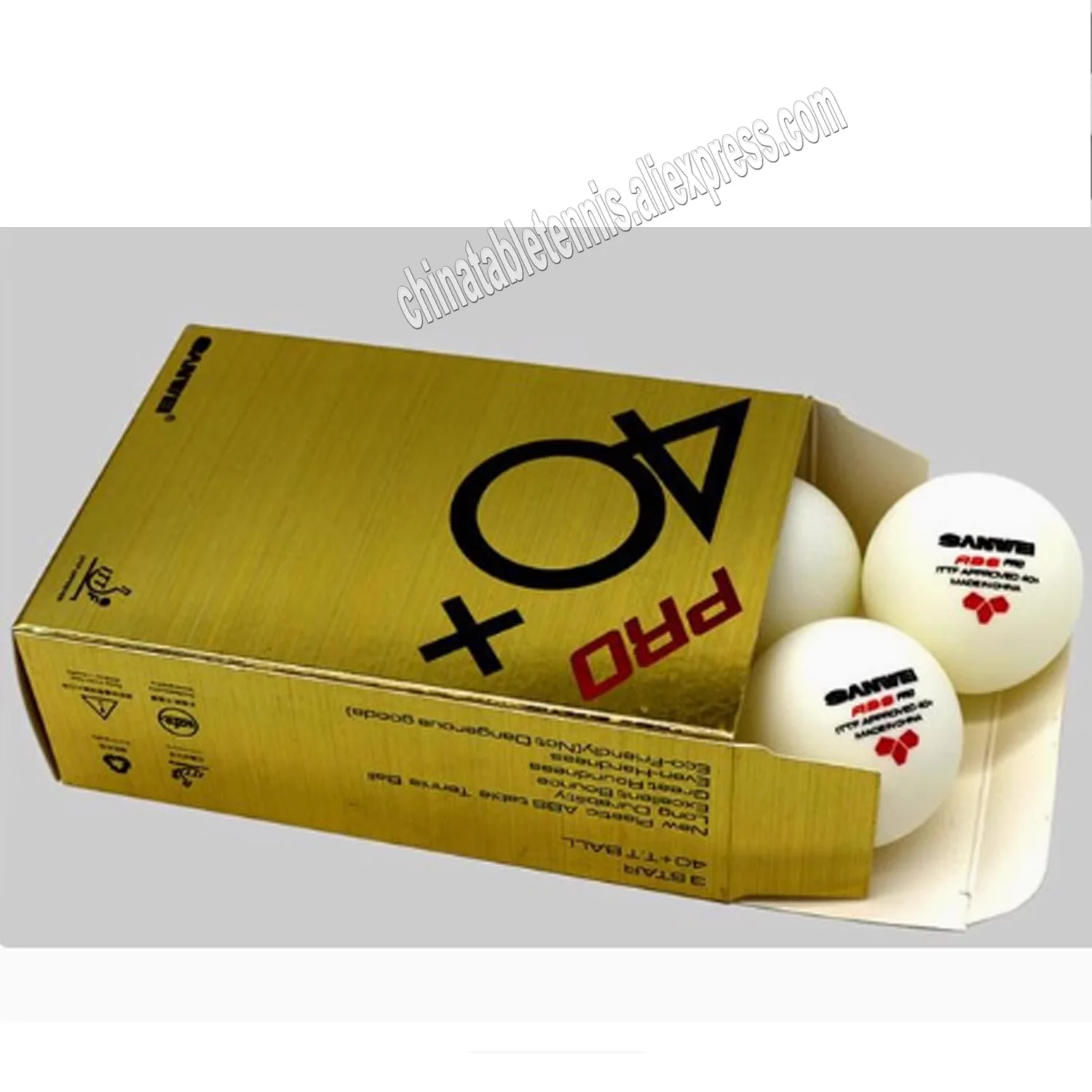 

SANWEI ABS PRO 3-звездочные мячи для настольного тенниса 6/12 мячей, одобренные ITTF 40+ новых материалов, пластиковый мяч для пинг-понга, белый уровень для соревнований