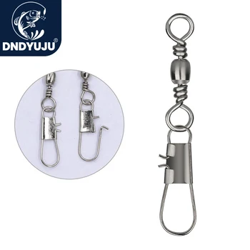 DNDYUJU 탄소강 파이크 낚시 배럴 베어링 롤링 회전 핀, 낚시 후크 루어 커넥터, 낚시 액세서리 태클, 20-100 개