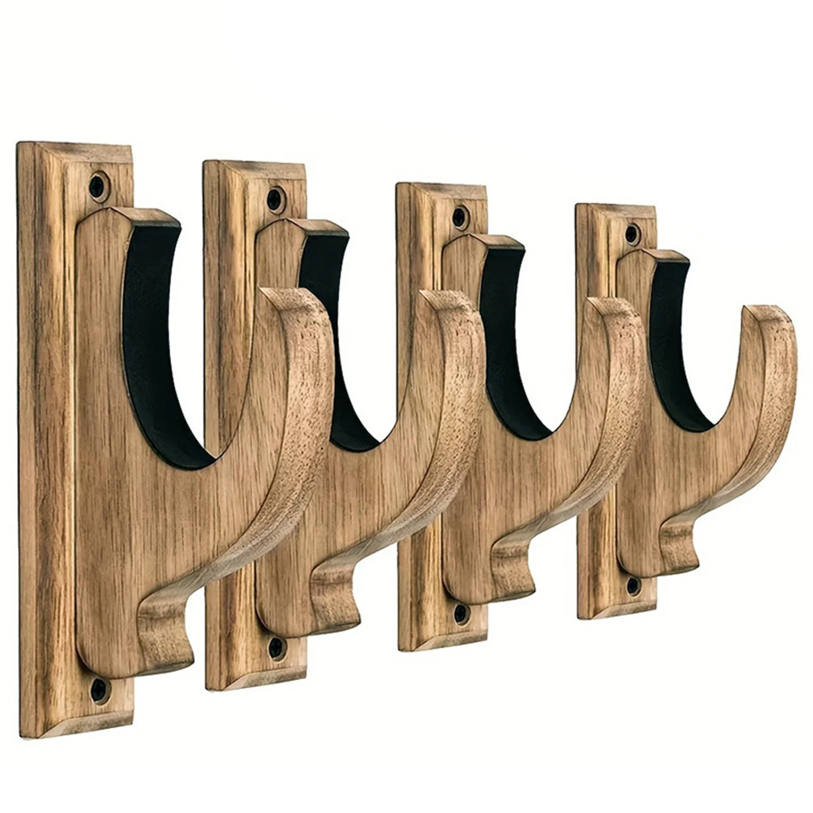 Wooden Wall-Mounted Hunting Gun Brackets Shotgun Storage Rack Gun Storage Bracket for Rifles Shotguns Swords Bows