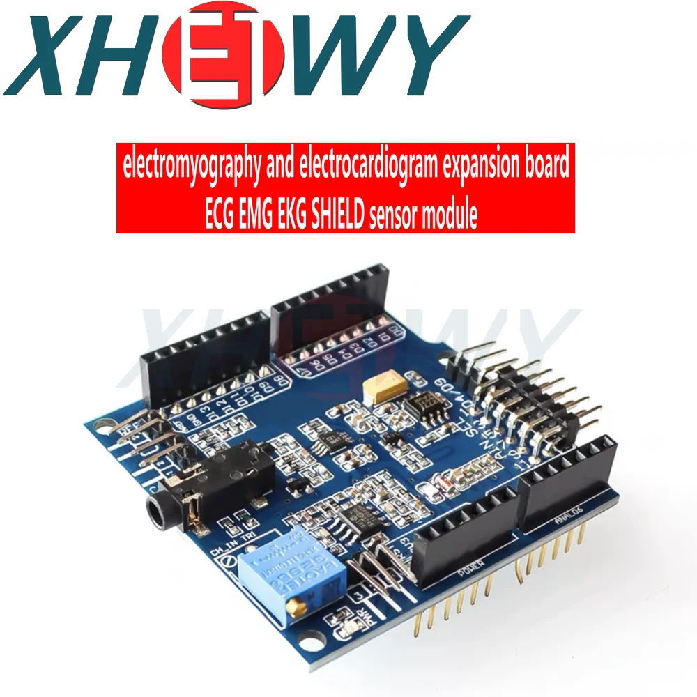 ECG/EKG/EMG Shield with Cables and Electrodes for Arduino