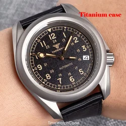 Tandorio Real Titanium Diving Automatic Watch for Men Field Watches NH35 NH36 Movt 20BAR Waterproof Sapphire Anti allergy 40mm