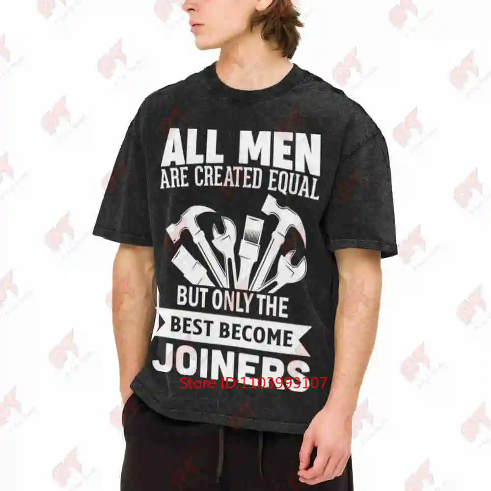 Carpenter Joiner Woodworking Joinery Joke Vintage Washed Tee Pure Cotton T-Shirt