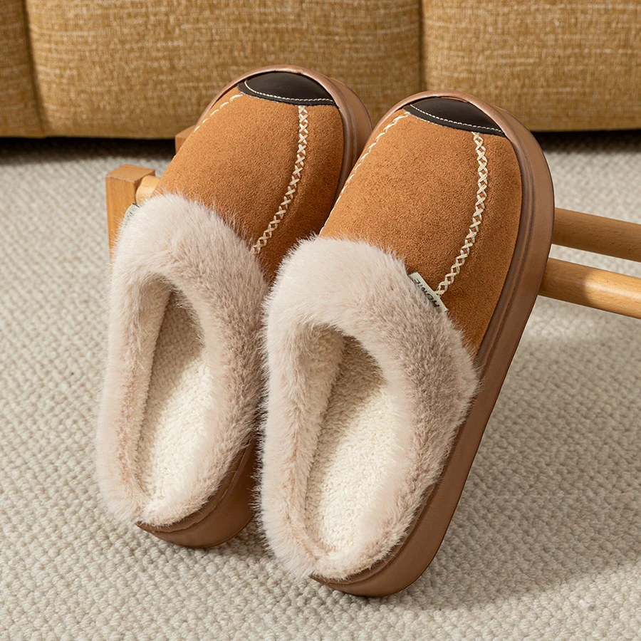 Children's Slippers Parent-child Shoes Indoor Girls Warm Comfortable Fashion Soft Thick Soled Anti Slip Home Shoes image 2