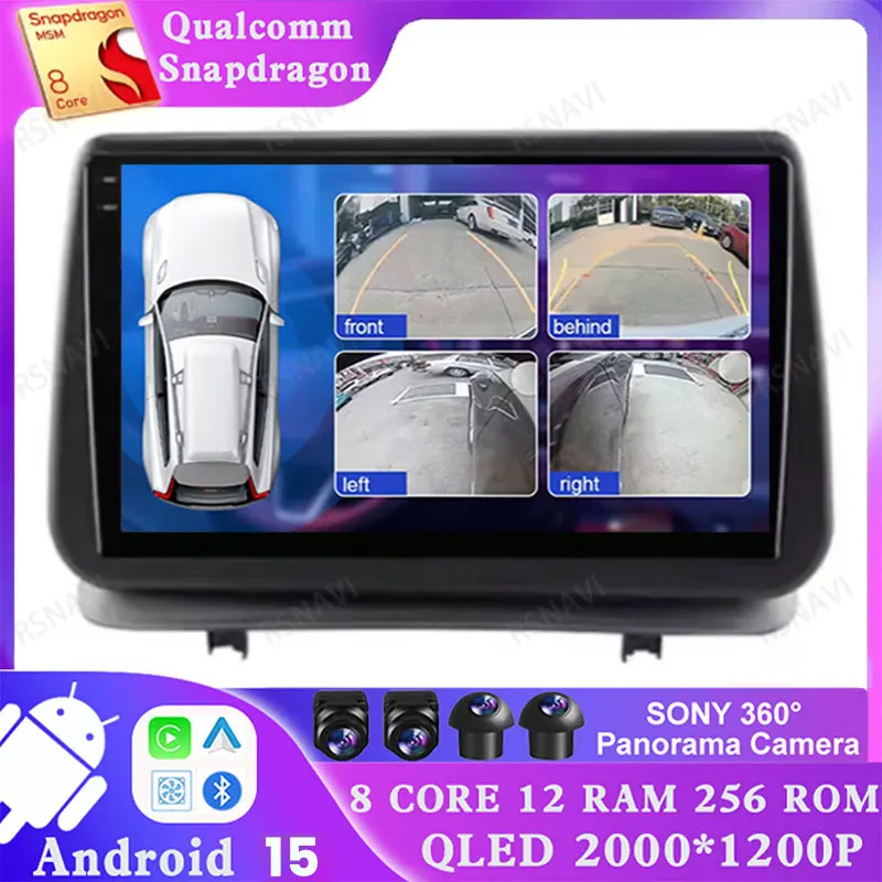 Android 15 Car Radio For Renault Clio 3 2005 2006 2007 2008 2009 2010-2014 Wireless Carplay Auto DSP 2DIN BT 4G LTE Stereo GPS