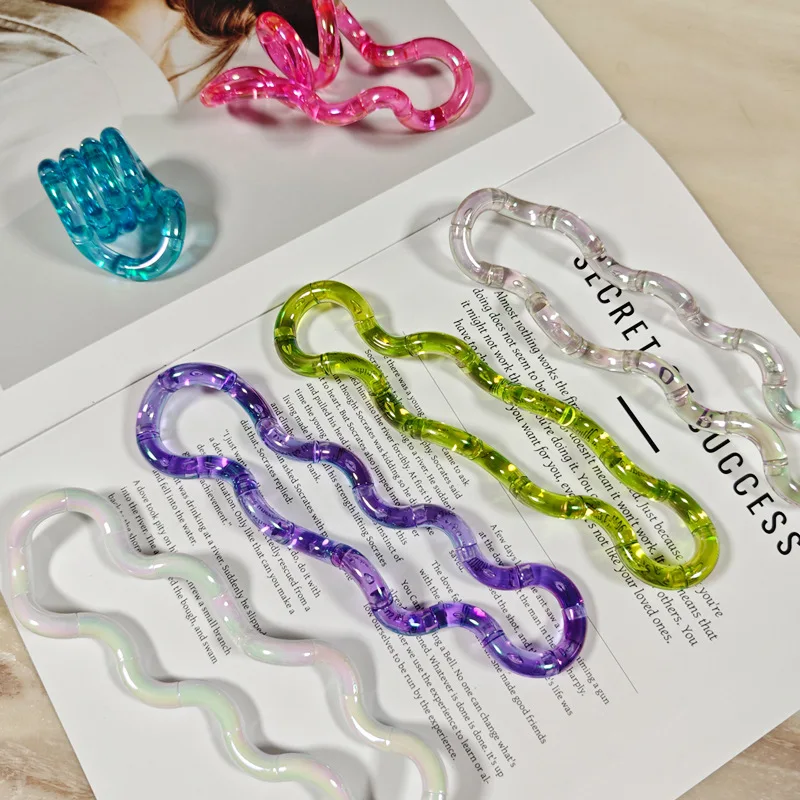 Jouet anti-Stress torsadé galvanisé arc-en-ciel lait blanc jouet pour Focus anxiété dépendance arrêter métal doigt Fidget jouet