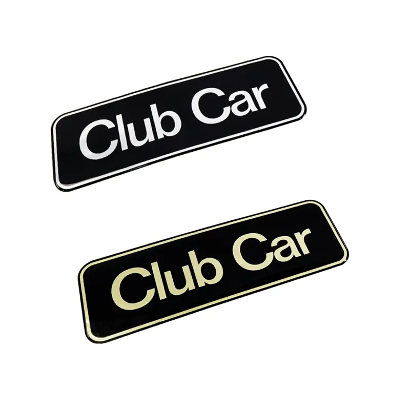 Club Car GOLD and white Front Emblem Decal NamePlate Genuine Fits ALL Tempo & Onward   OEM 47605590001