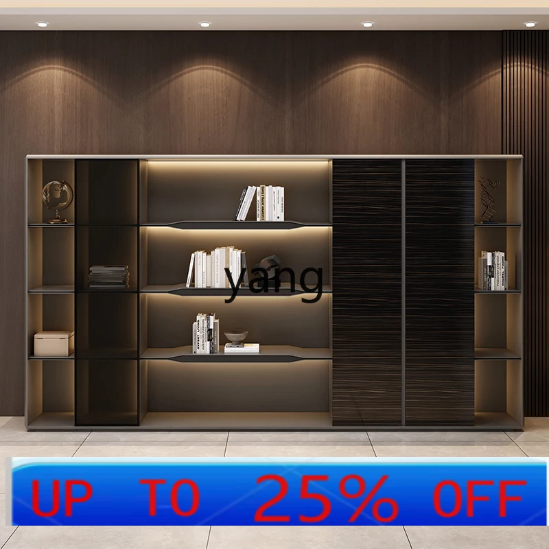 

LTT Boss Office File Cabinet Chairperson Office Furniture Background Cabinet Atmospheric Wood Glass Door