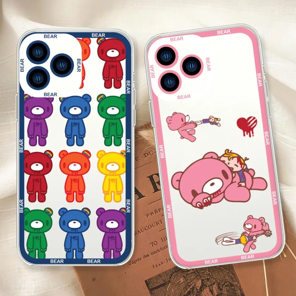 G-Gloomy Bear Cute Phone Case For Samsung  A52 A53 A70 A71 A72 A73 A80 A91 S Transparent Border Shell