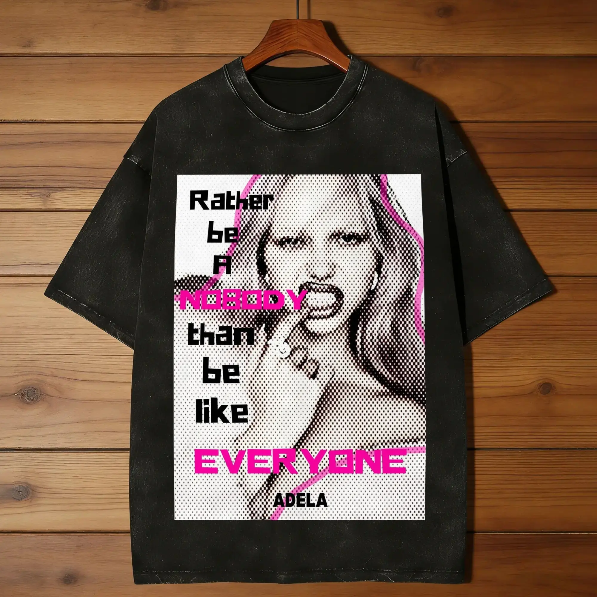 Rather be a nobody than be like everyone T Shirt Summer  Y2K Retro T Shirts Cotton Tee Shirt For Man Short Sleeve Loose Clothes