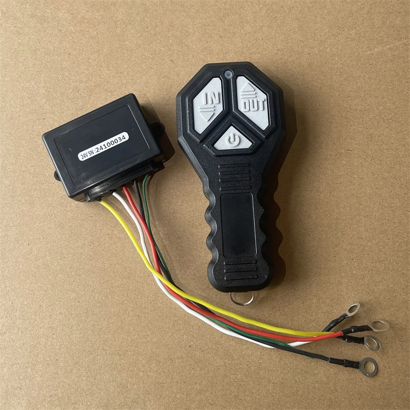 24V 12V Wireless Winch Remote Controller System With 2 Buttons Switch Control For Jeep Off Road 4x4 ATV Truck Car Accessories