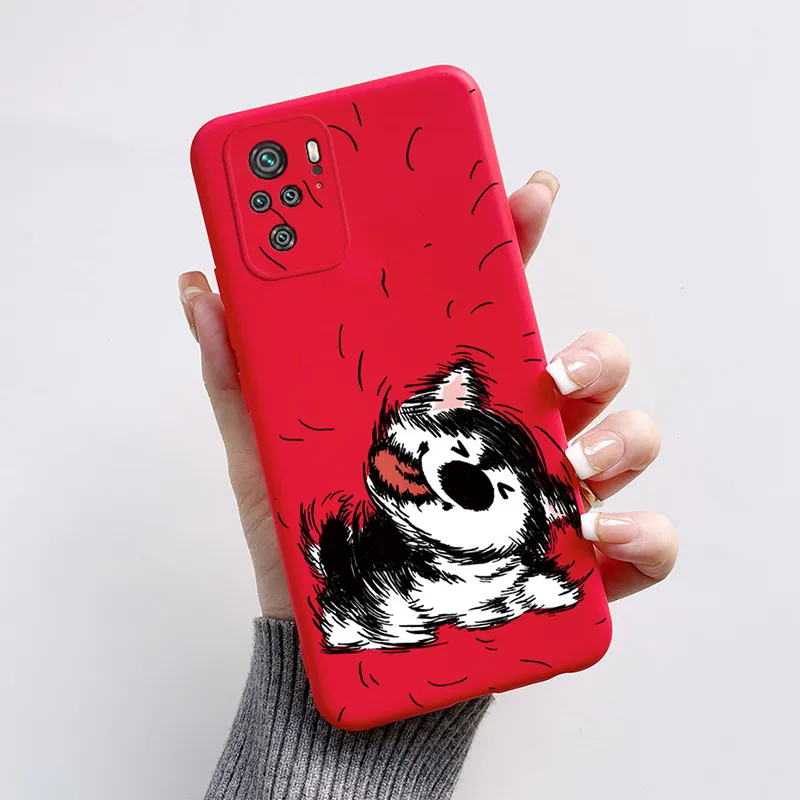 Coque Cute Cat Fox Phone Case for Xiaomi Redmi Note 10 Pro Max 10S Back Cover Cartoon Funda Note10 S 4G Matte Silicone Soft Case