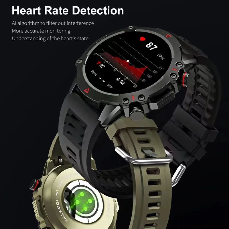 2024 Boys\' New Watch 1.43 AMOLED TF10 PRO Outdoor Smart Watch Suitable for Android IOS Sports Fitness Tracker Heart Monitor