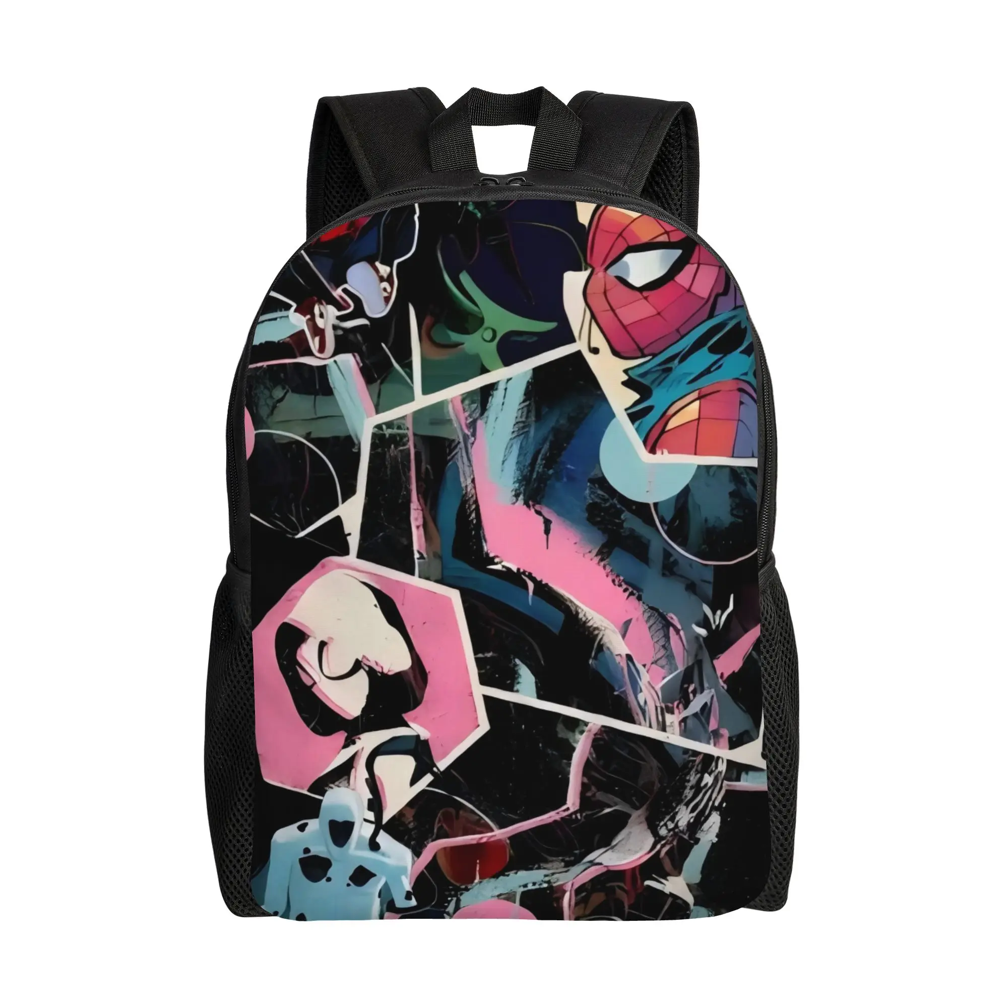 

Back to school season Spider Man Into the Spider Verse Schoolbag Marvel Ladies Adjustable Strap Backpack