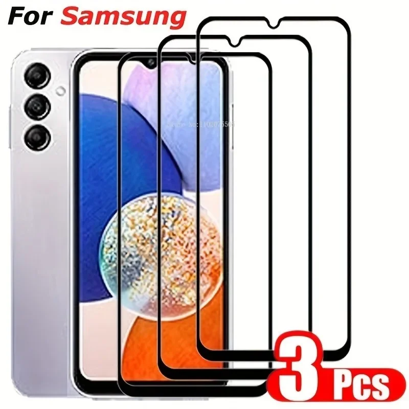 

3Packs Tempered Glass Screen Protector For Samsung Galaxy A14 A24 A34 A54 A04S A04E A13 A33 A53 A73 5G A12 M12 Screen Protector