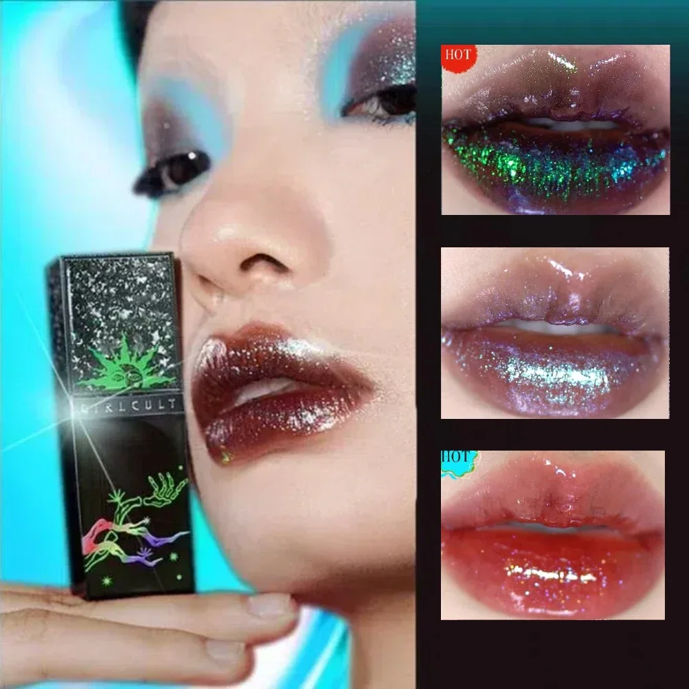 Mirror Chameleon Lip Gloss Waterproof Long Lasting Lip Balm Moisturising Shiny Lipstick Polarised Moisturising Makeup