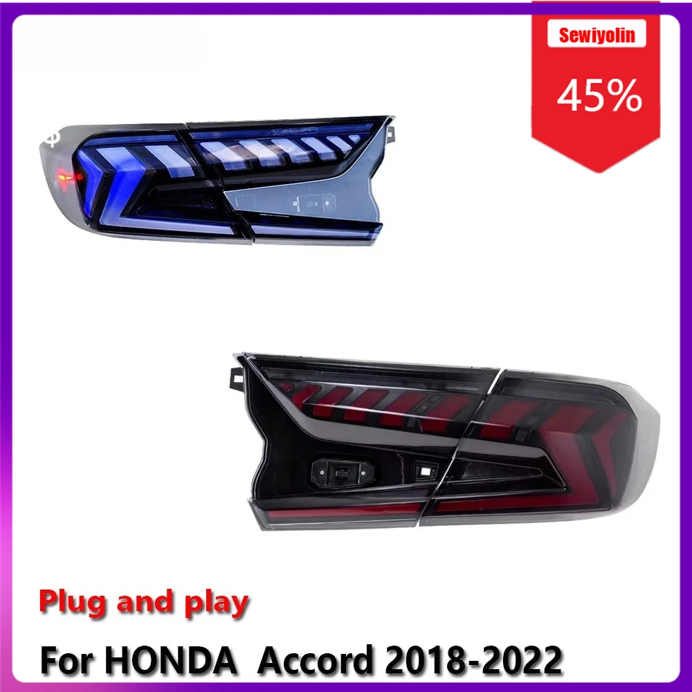 

Sewiyolin Car LED Lamp Tail Light Assemblies For HONDA Accord 2018-2022 Auto Fog DRL Brake Turn Signal Lamp