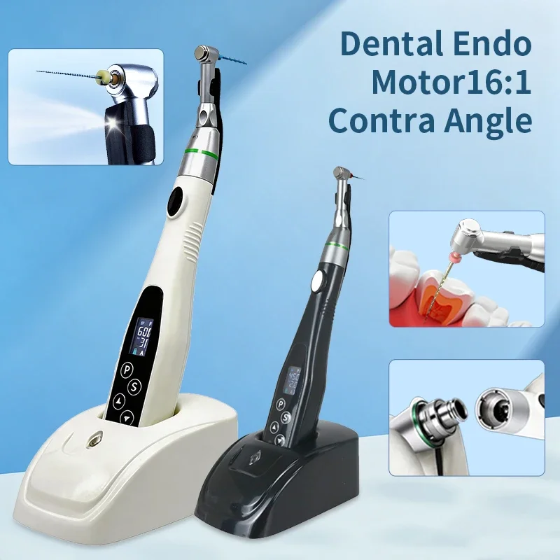 Беспроводной мини-наголовник MyrickoDental LED с редукцией 16:1, низкоскоростной, для эндодонтического лечения, инструменты для корневых каналов