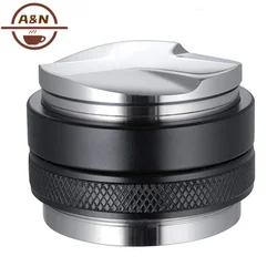 53mm Coffee Press Distributor & Tamper, Dual Head Coffee Leveler Fits for 54mm Breville Portafilter, Adjustable Depth