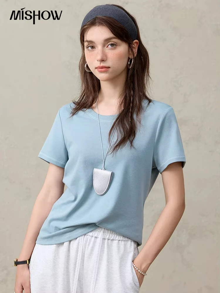 

2025 Summer New Women's Solid Color Short Sleeve Comfortable Loose Breathable The Best Choice for Your Bestie