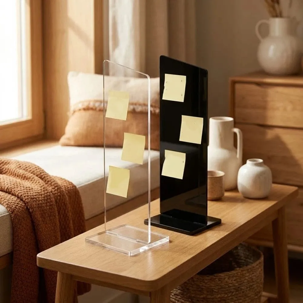 

Transparent Acrylic Desk Note Board Detachable Display Board Monitor Side Reminder Board Time Management Office Daily Planner